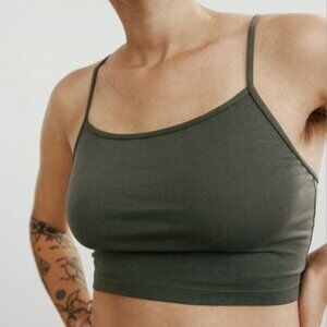 Blush // The Cotton Crop Cami in Hunter Green Size Medium